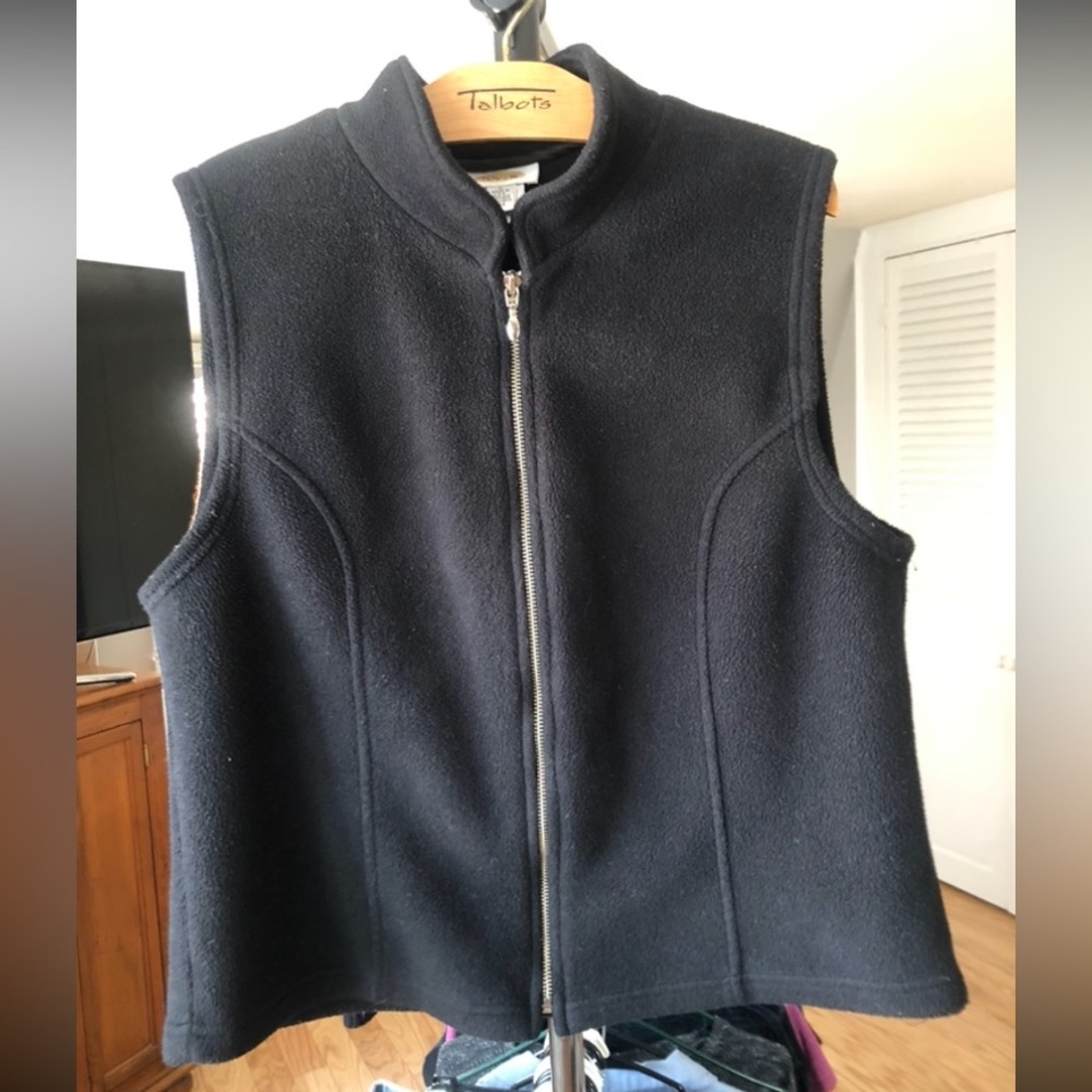 Talbots Black Vest size Large